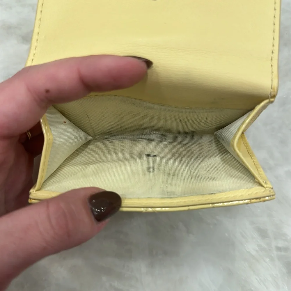 Christian Dior Lady Dior Lotus Cannage Patent Calf Leather Trifold Wallet